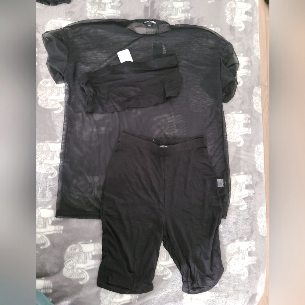3 piece short set